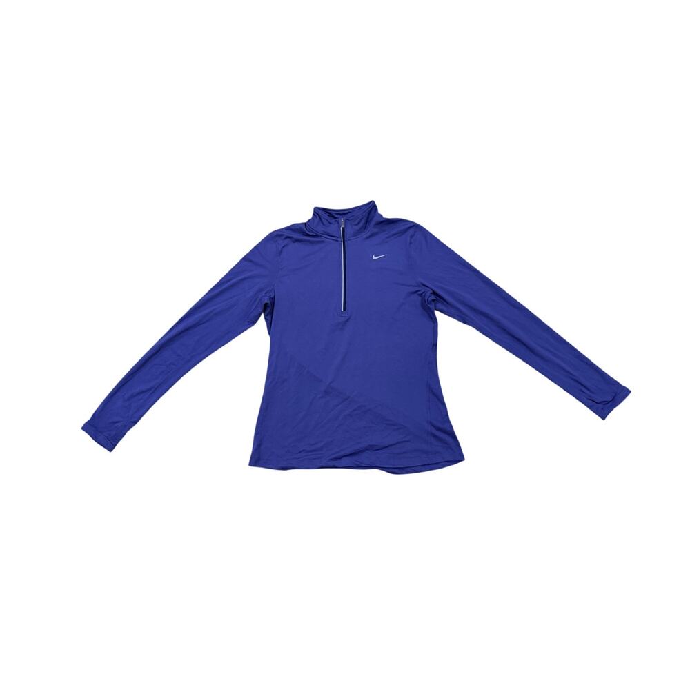 Nike Women's Dry-fit Running 1/4-zip Pullover Shirt Long Sleeve Medium